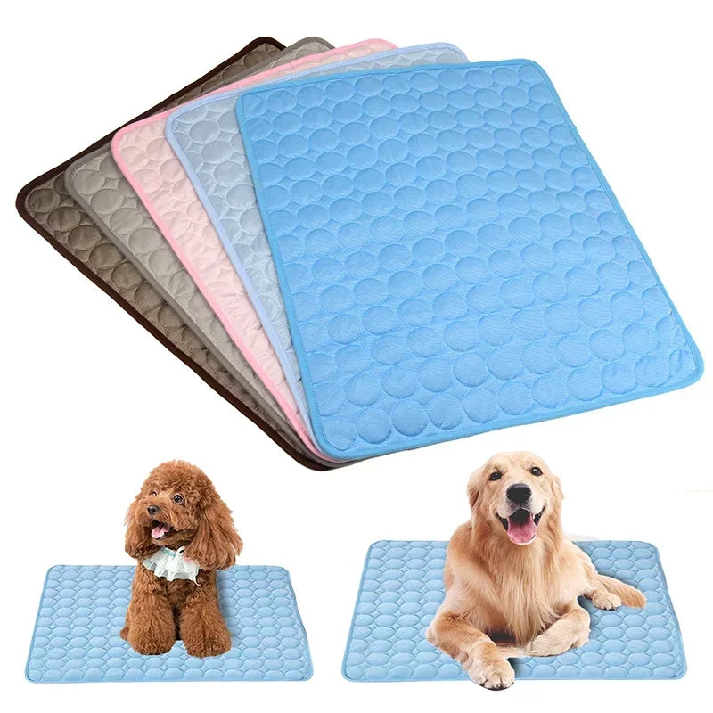Summer Pet Mat Cooling Dog Pad For Dogs Cat Blanket Sofa Breathable Pet Bed Washable Self Cooling Cat Ice Pad Pet Supplies