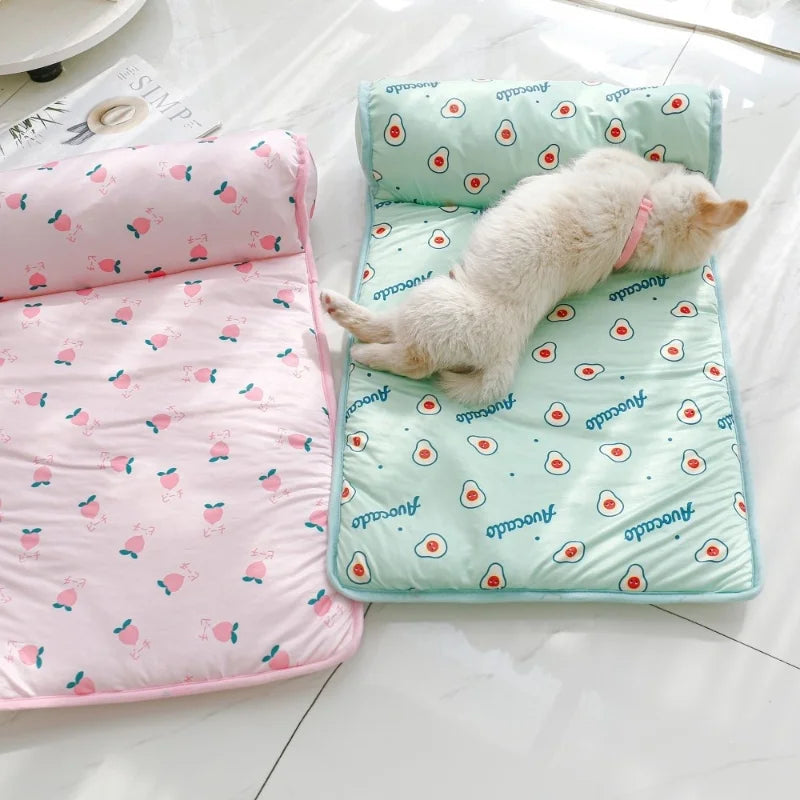 Summer Dog Cooling Mat Breathable Pet Ice Pads Washable Cat Blanket Sofa Small Animal Cold Bed for Dogs And Cats