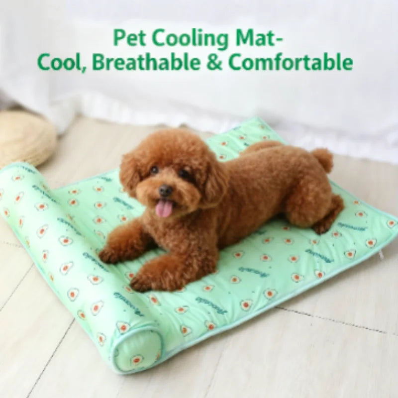 Summer Dog Cooling Mat Breathable Pet Ice Pads Washable Cat Blanket Sofa Small Animal Cold Bed for Dogs And Cats