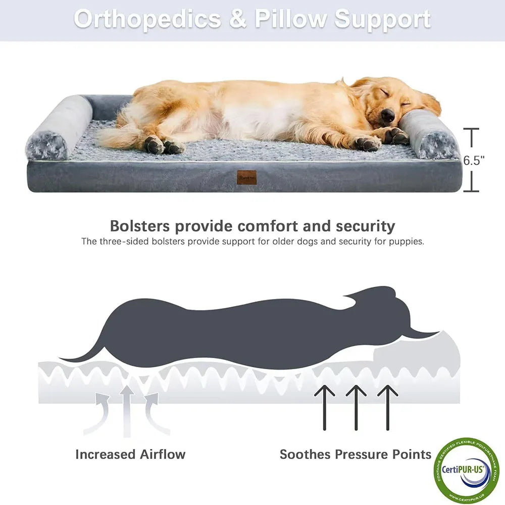 Dog Bed Memory Foam Mat Dog Accessories Waterproof All Season Universal Machine Washable Bed for Dog Luxury Bed Medium Size Dog