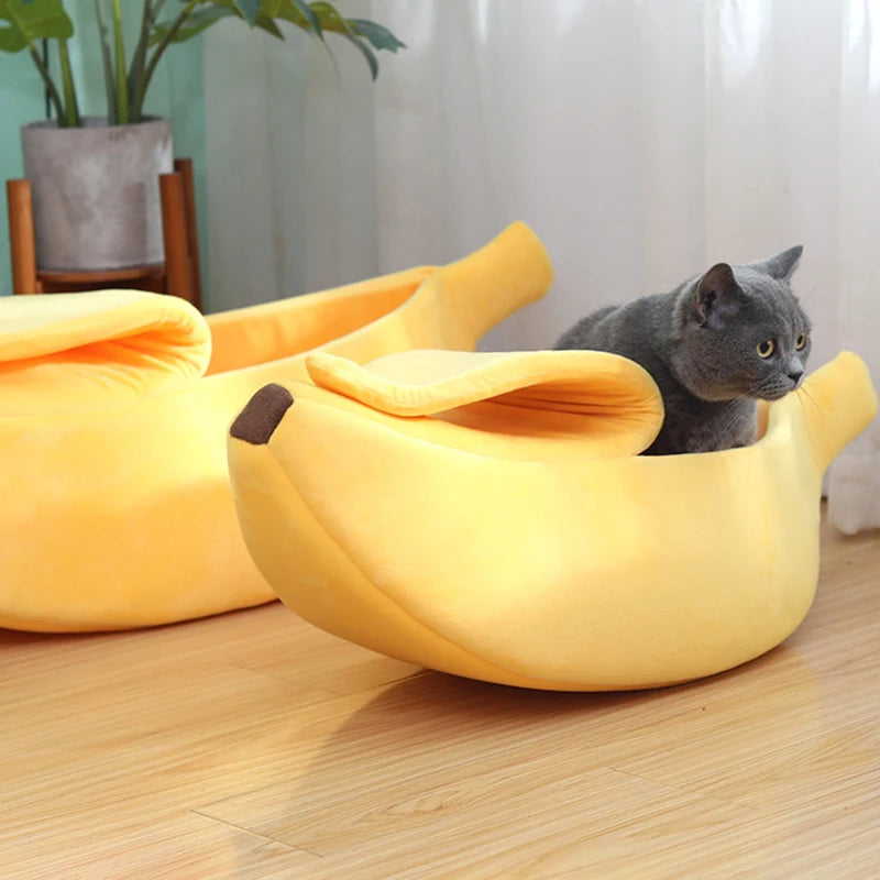 Banana Dog or Cat Bed House Funny Cute Cozy Cat Mat Beds Warm Durable Portable Pet Basket Kennel Dog Cushion Cat Pet Supplies ﻿