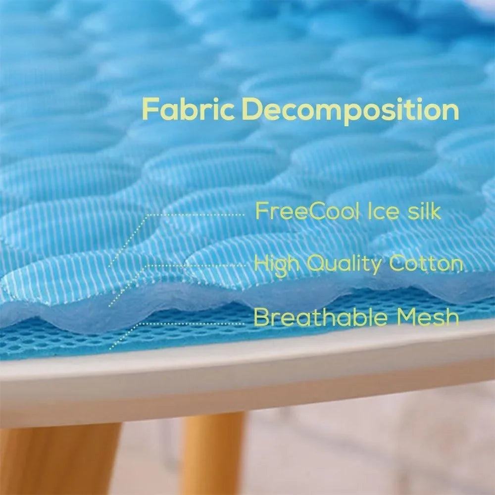 Summer Pet Mat Cooling Dog Pad For Dogs Cat Blanket Sofa Breathable Pet Bed Washable Self Cooling Cat Ice Pad Pet Supplies