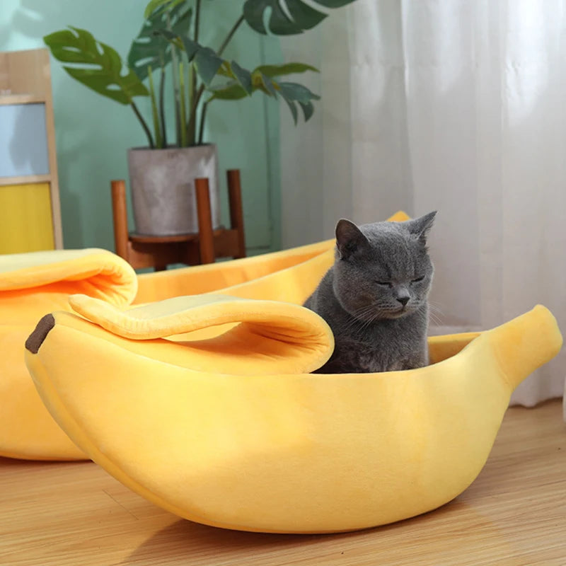 Banana Dog or Cat Bed House Funny Cute Cozy Cat Mat Beds Warm Durable Portable Pet Basket Kennel Dog Cushion Cat Pet Supplies ﻿