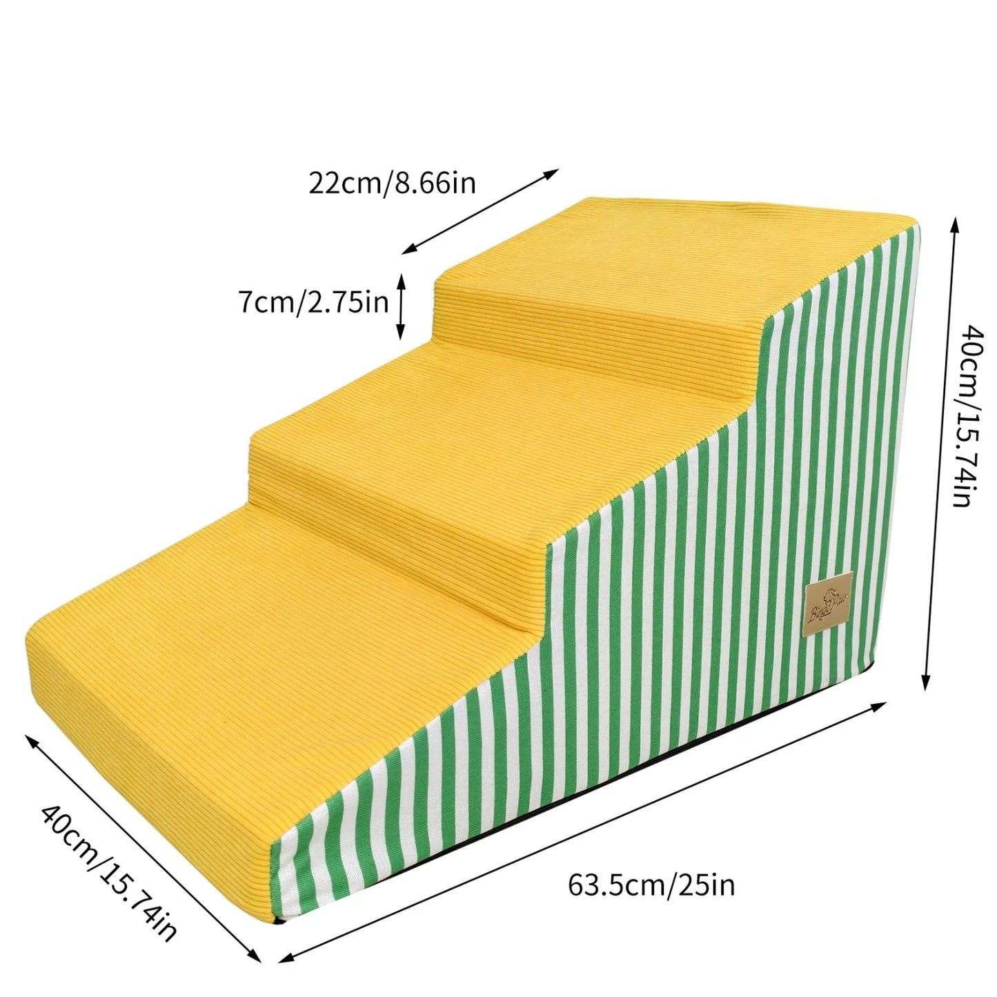 3/4/5 Dog Stairs for Bed Sofa Dog Steps High-Density Foam Dog Ramp Step Gentle Slope Washable Cover for Puppies & Senior Pets