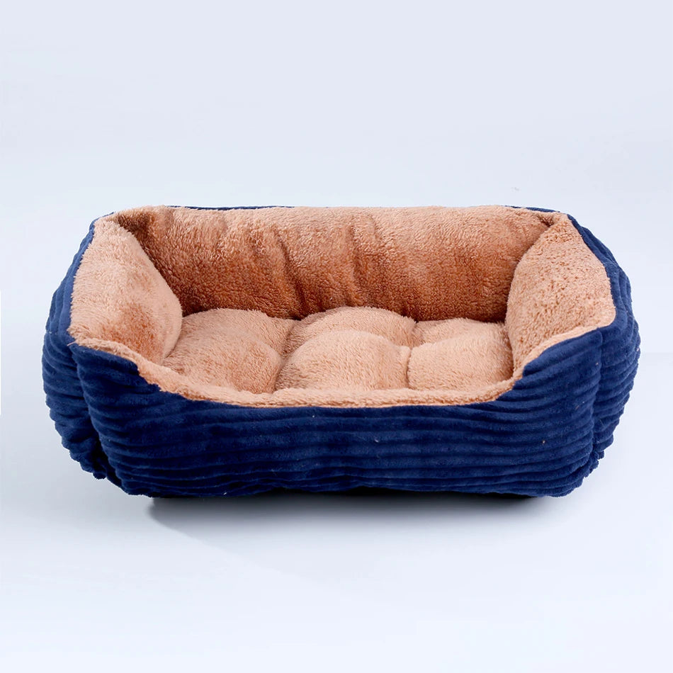 Bed for Dog or Cat Pet Square Plush Kennel Small to XXL Dog Sofa Bed Cushion Pet Calming Dog Bed House Pet Supplies Winter