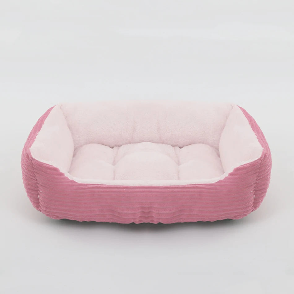 Bed for Dog or Cat Pet Square Plush Kennel Small to XXL Dog Sofa Bed Cushion Pet Calming Dog Bed House Pet Supplies Winter