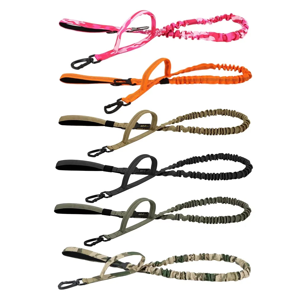 Military Doghttps://www.dsers.com/application/find_products Leashes Adjustable Leash Quick Release Elastic Rope With 2 Control Handle For Medium and Small Dogs Accessories