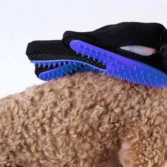 Pet Grooming Gloves Cat Dog Shedding Brush Bathing Mitt Remove Loose Fur Tool