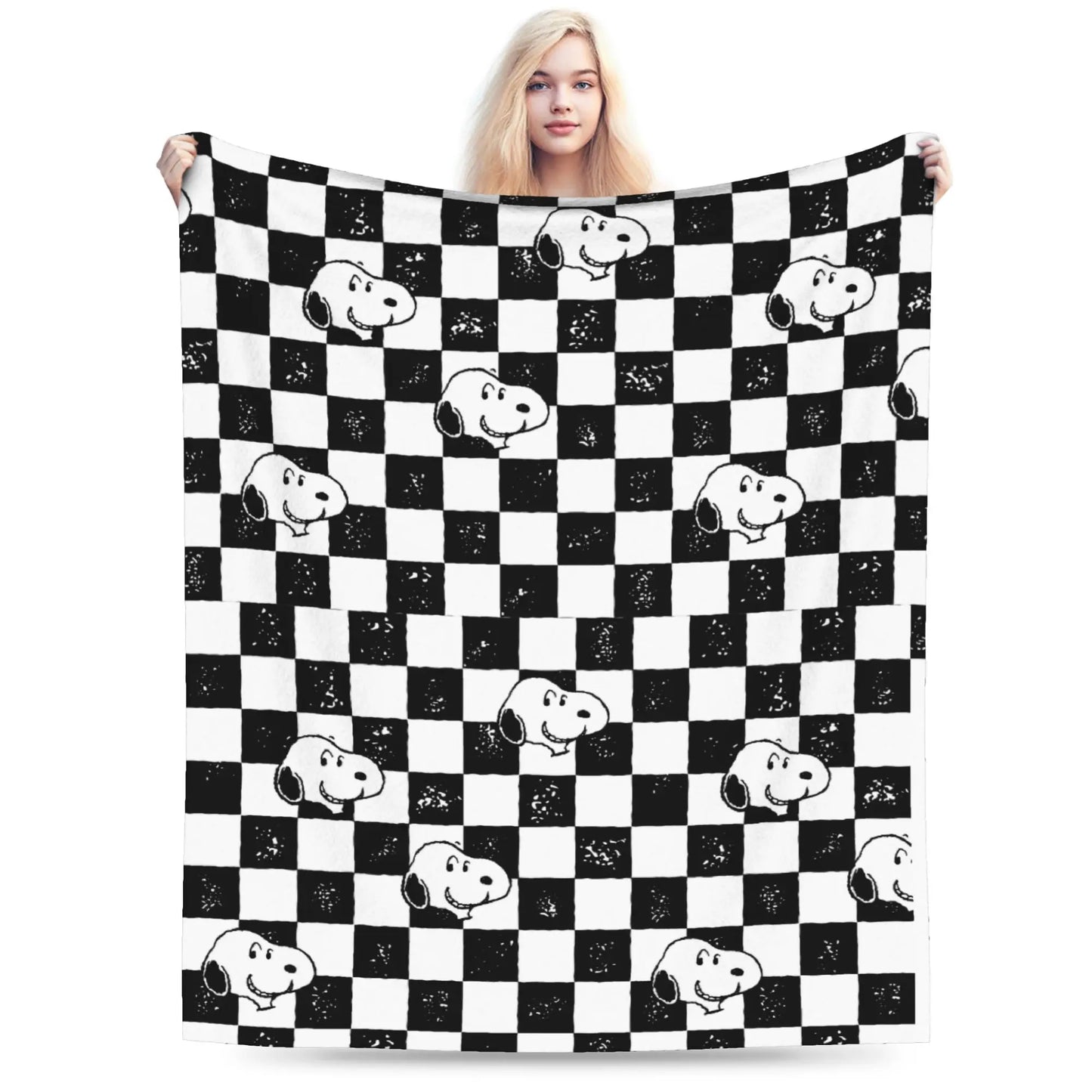Snoopy & Woodstock Pattern Blankets  Fleece Funny Soft Throw Blankets for Bedspread  Winter