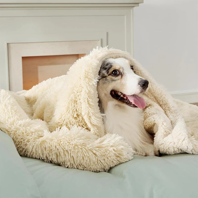 Waterproof Pet Blanket Liquid Pee Proof Dogs Blankets For Sofa Bed Couch Shaggy Large Size Reversible Furniture Protector Cover