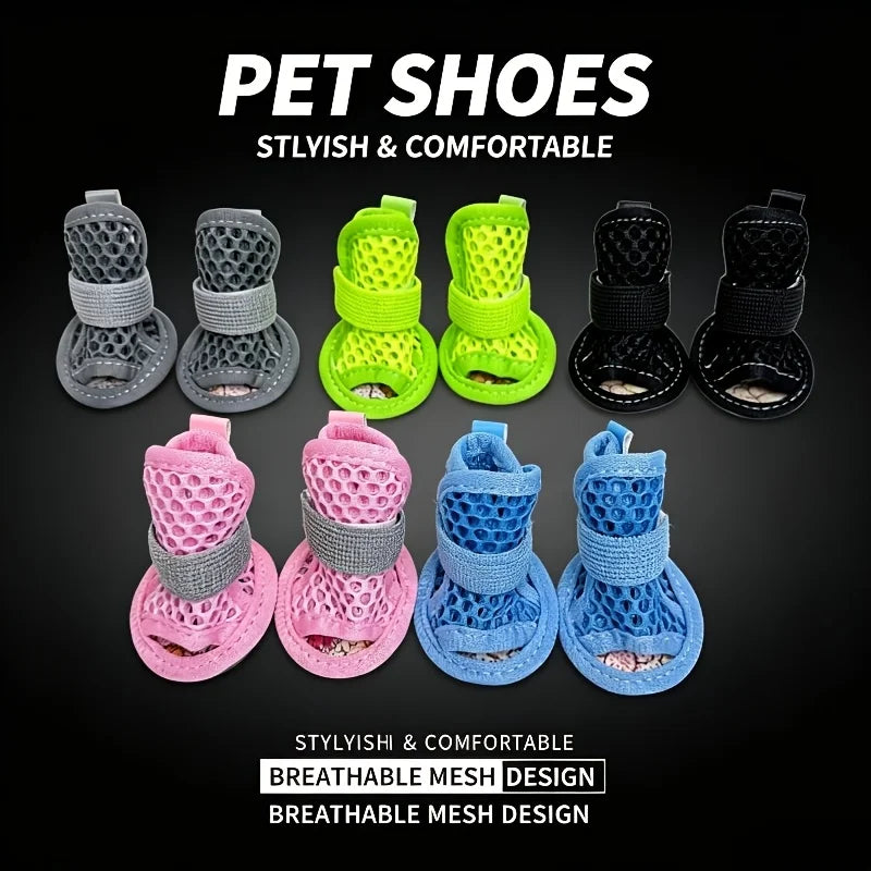 Summer Dog Shoes Non-slip Waterproof Pet Sandals Soft Soles Won't Fall Off Wear-resistant Corgi Small Dog Open-toe Foot Covers