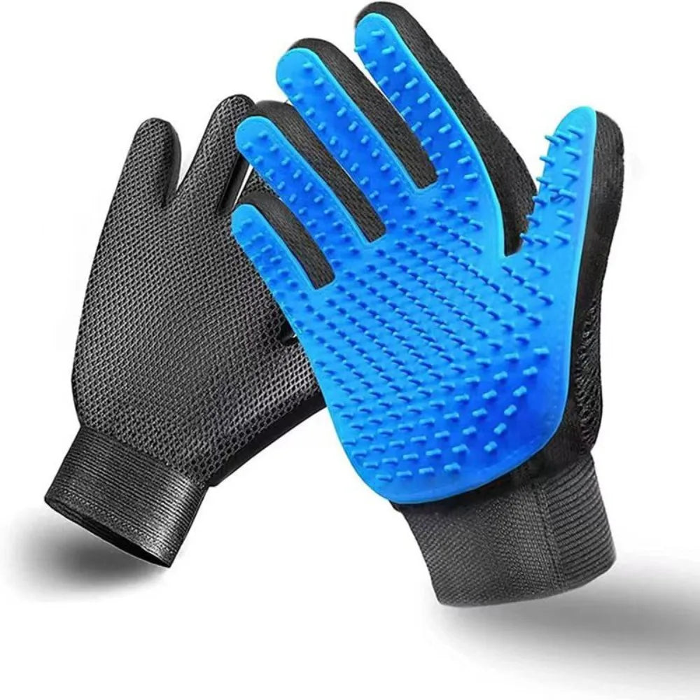 Pet Grooming Gloves Cat Dog Shedding Brush Bathing Mitt Remove Loose Fur Tool