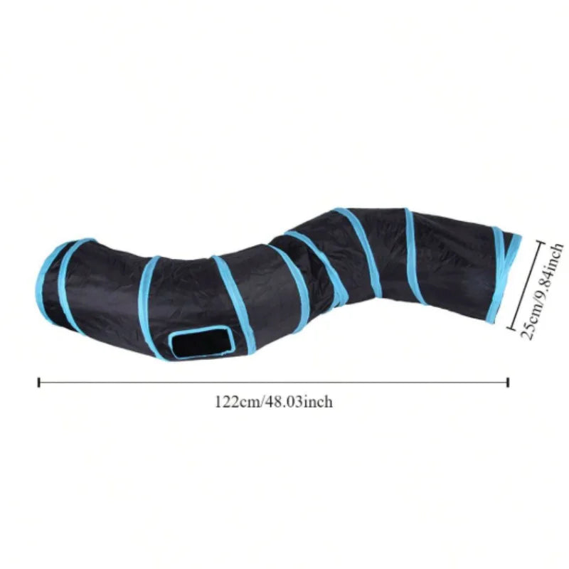 Foldable Cat Tunnel Tube Interactive Fun Kitty Training Toy Boredom Buster for Puppy Kitten Pet Supplies Cat Accessory