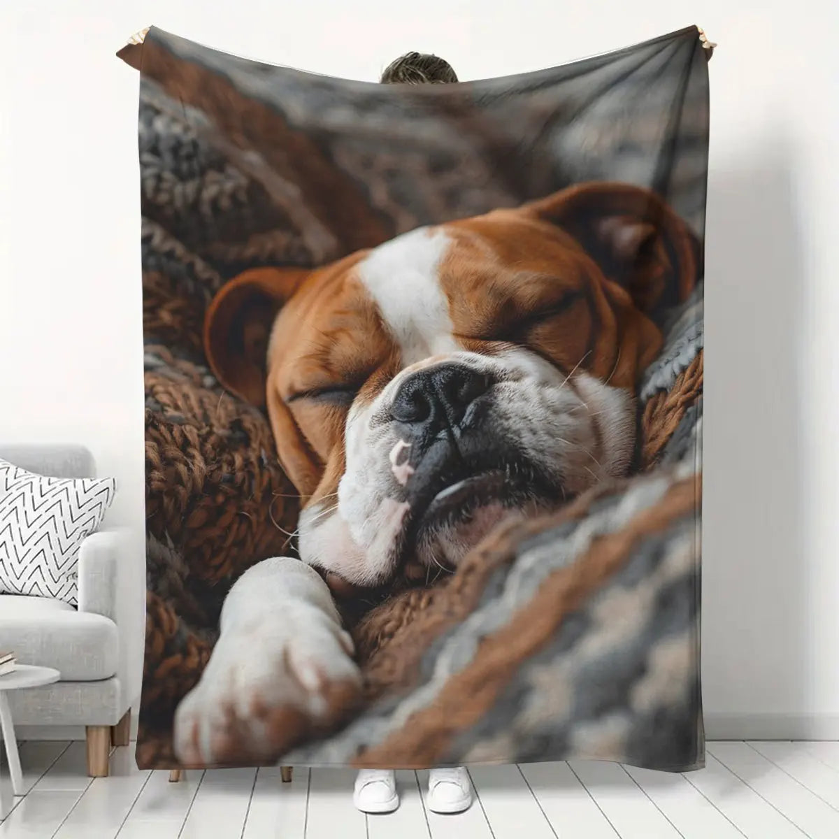 Customized Pet Blanket, Photo Blanket, Personalized DIY Carpet, Customized Four-Season Comfortable Flannel Bed Blanket, Soft, Warm and Fashionable for Cats and Dogs, Perfect Gift Souvenir for Animal Lovers