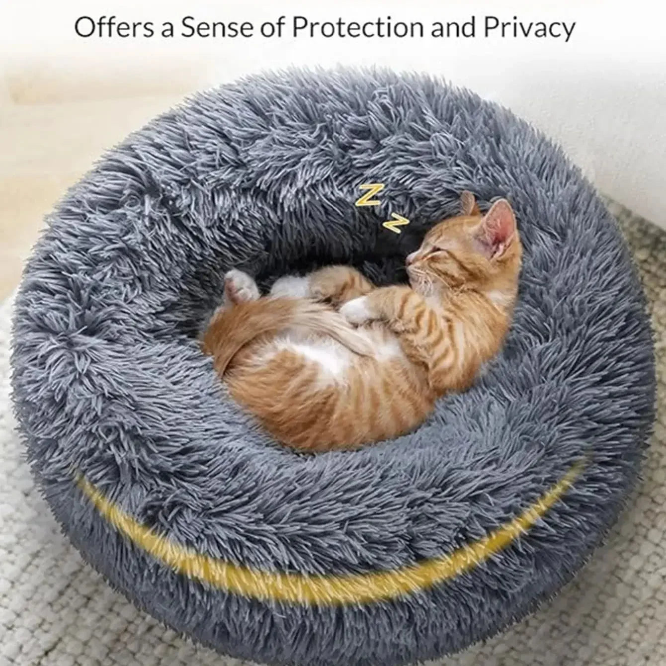 40-90cm  - 6 Sizes Round Pet Bed for Large Dog Bed Super Soft Cat Bed Plush Dog House for Medium Dog House Winter Warm Sleeping