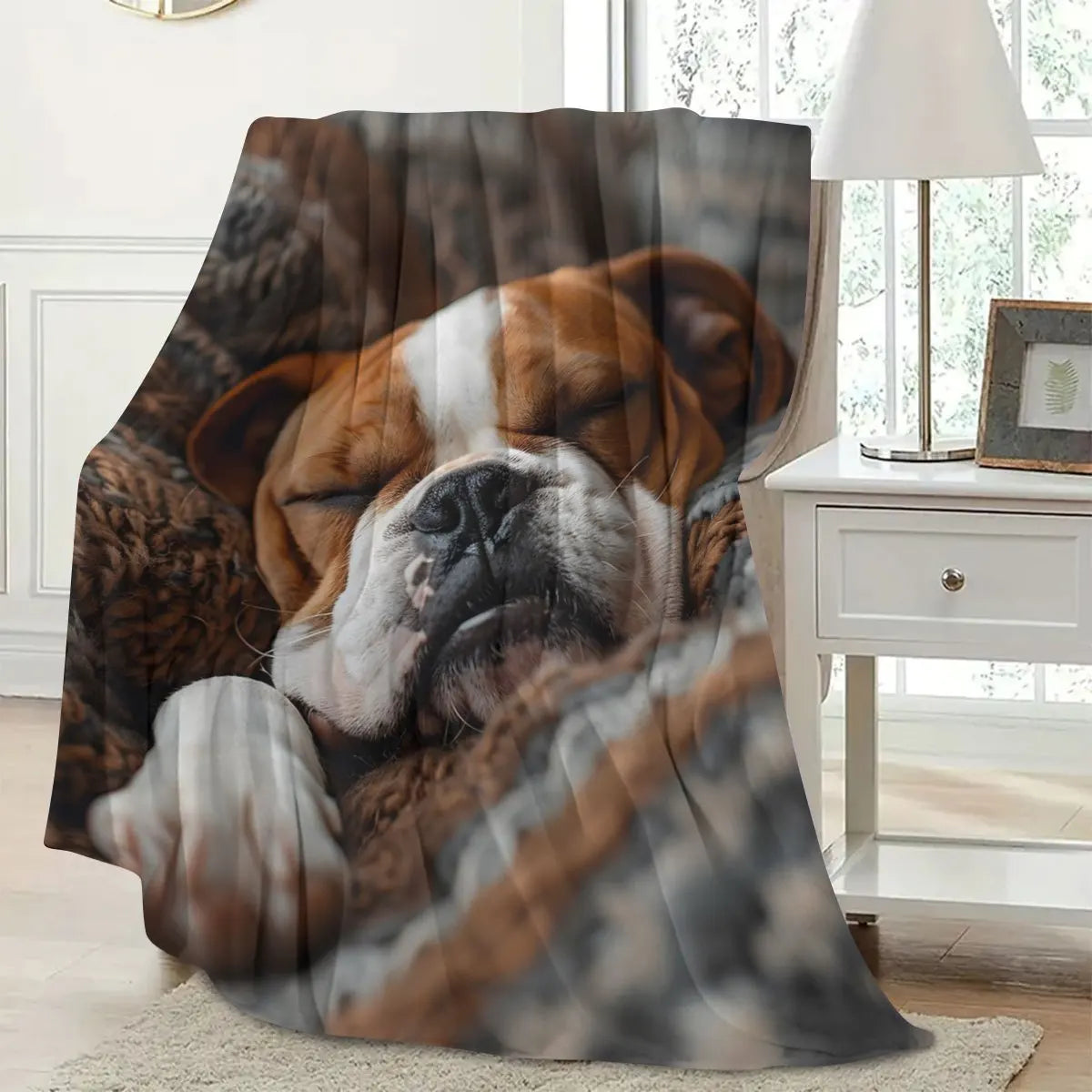 Customized Pet Blanket, Photo Blanket, Personalized DIY Carpet, Customized Four-Season Comfortable Flannel Bed Blanket, Soft, Warm and Fashionable for Cats and Dogs, Perfect Gift Souvenir for Animal Lovers